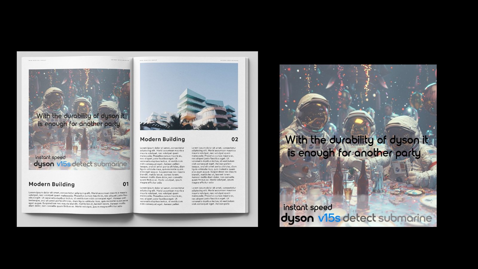 Dyson Launch — Print concept: after the party