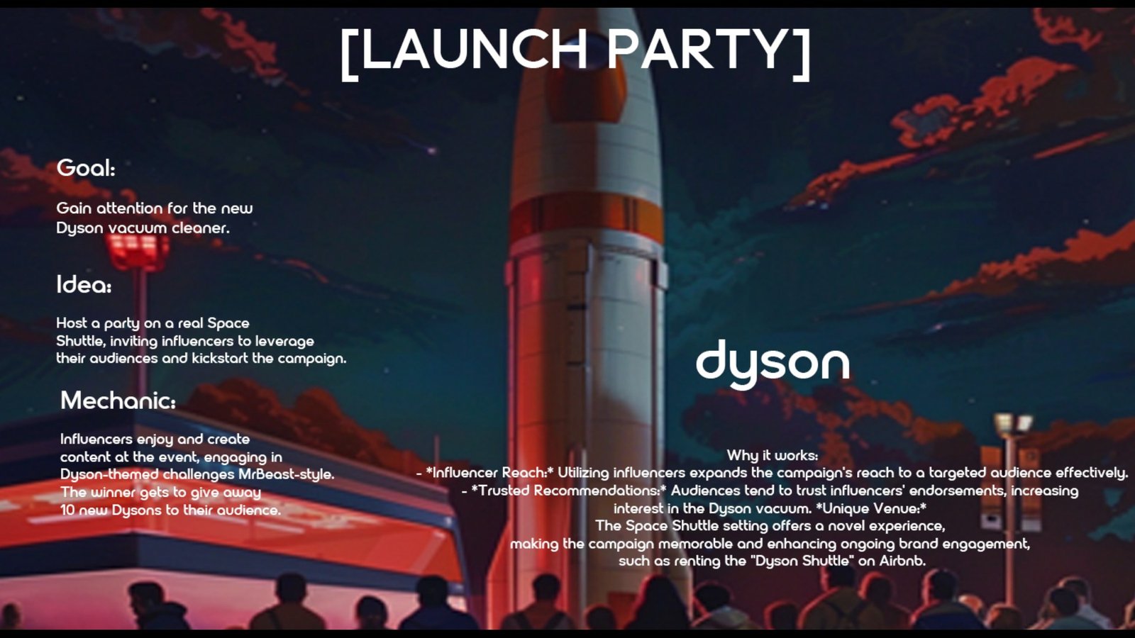 Dyson Launch — Launch-party activation board