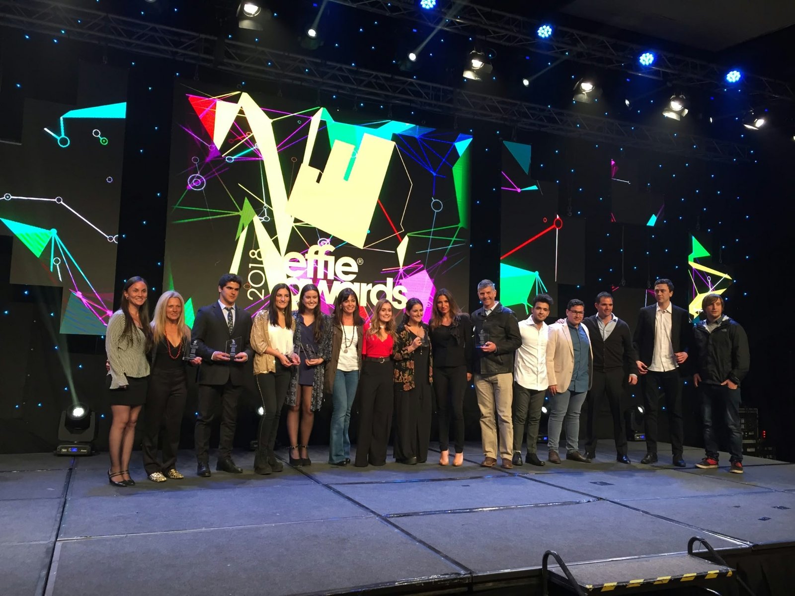 Effie Awards Chile 2018 winners and participants on stage