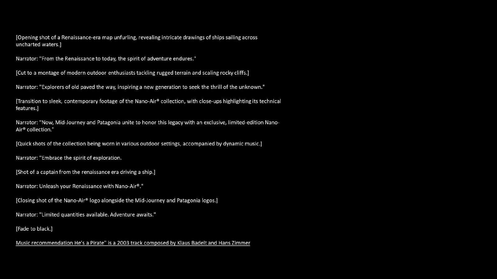 Patagonia — Full film script