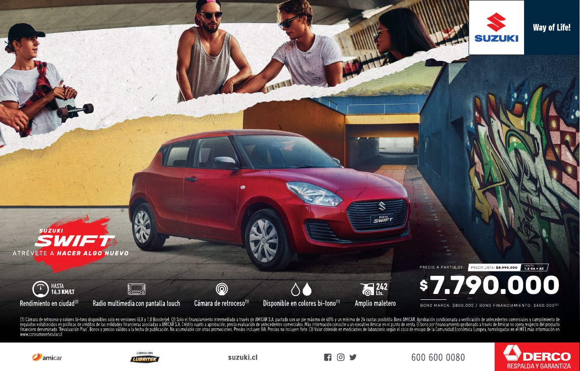 Suzuki Swift Chilean campaign adaptation